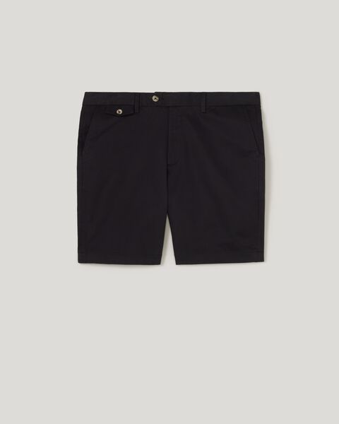 Slim Stretch Cotton Stretch Chino Short, Black, hi-res
